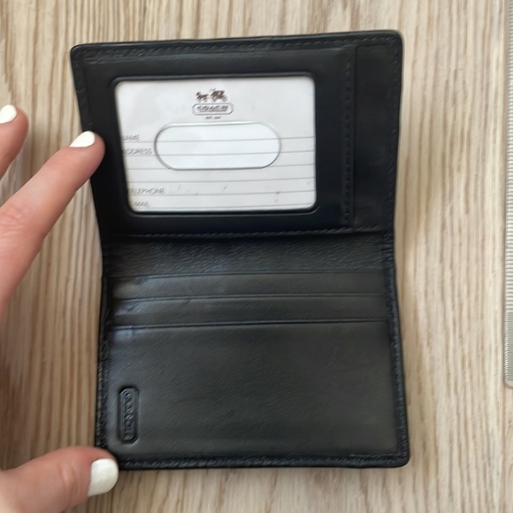 NWOT- Coach Card Wallet Black - Picture 3 of 4